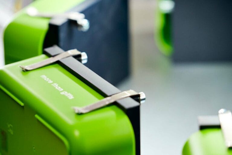 green object clamped in a pad printing machine jig
