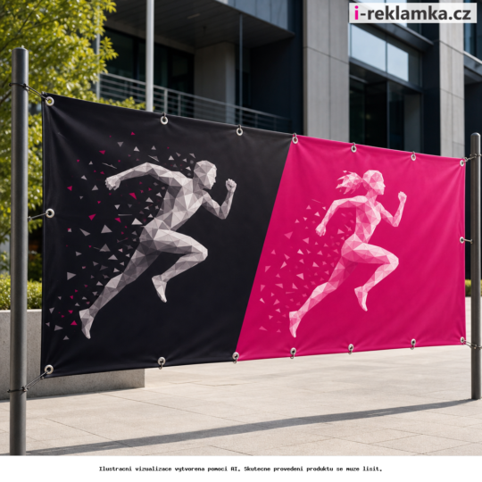 Blockout banner 510 g s oboustranným potiskem – Lifestyle – AI vizualizace