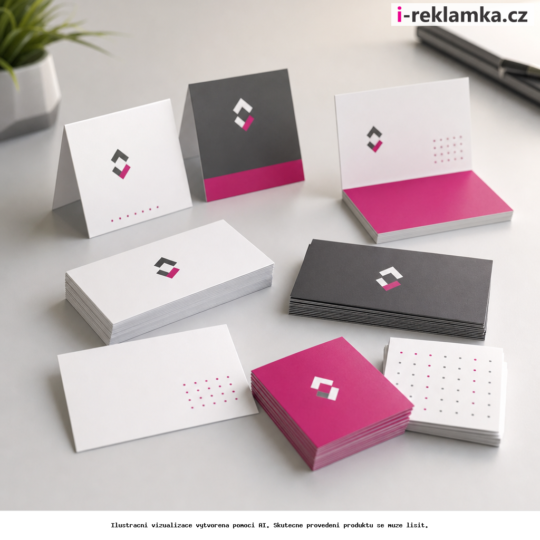 Business card printing – standard and folded – Lifestyle – AI vizualizace