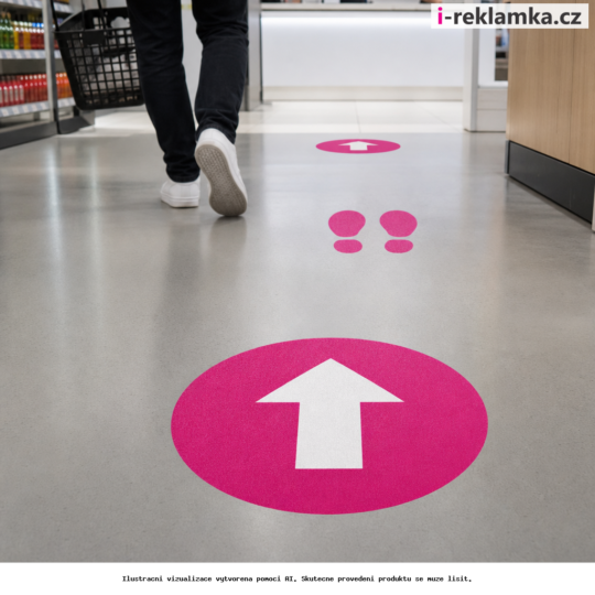 Floor sticker with R10 anti-slip – Lifestyle – AI vizualizace