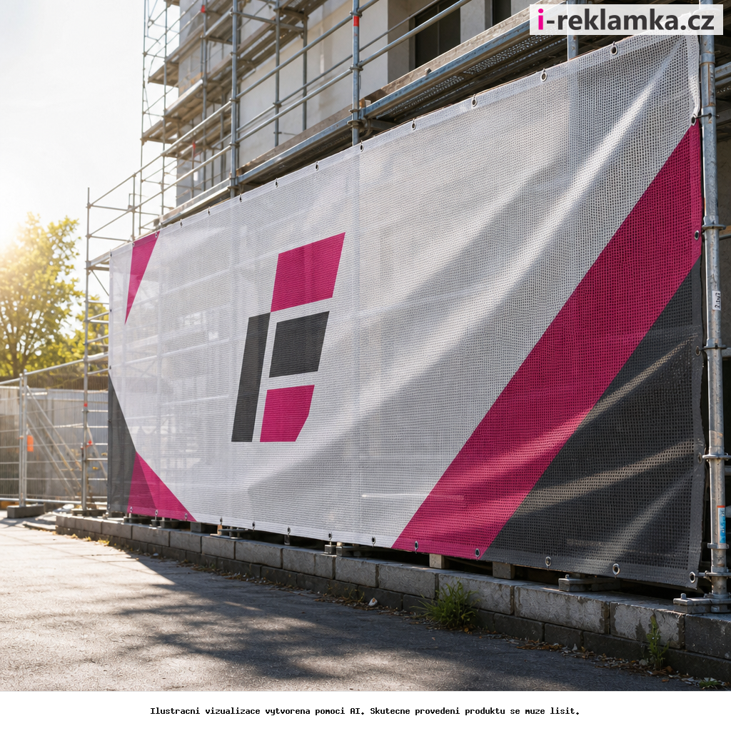 Mesh banner – síťovina na lešení a ploty – Lifestyle – AI vizualizace