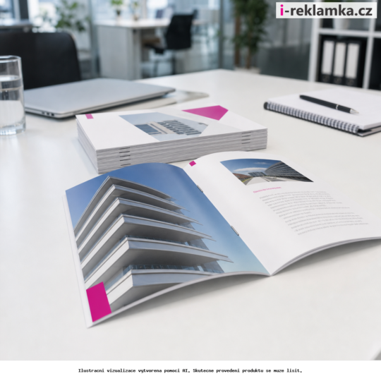 Tisk brožur a katalogů A5, A4 a 170×240 mm – Lifestyle – AI vizualizace