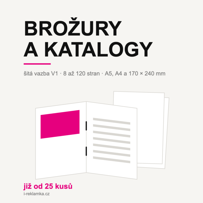 Tisk brožur a katalogů se šitou vazbou V1