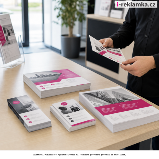Tisk letáků A6, DL, A5, A4 a A3 – Lifestyle – AI vizualizace