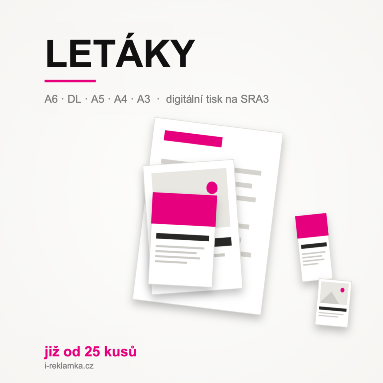 Tisk letáků A6, DL, A5, A4 a A3