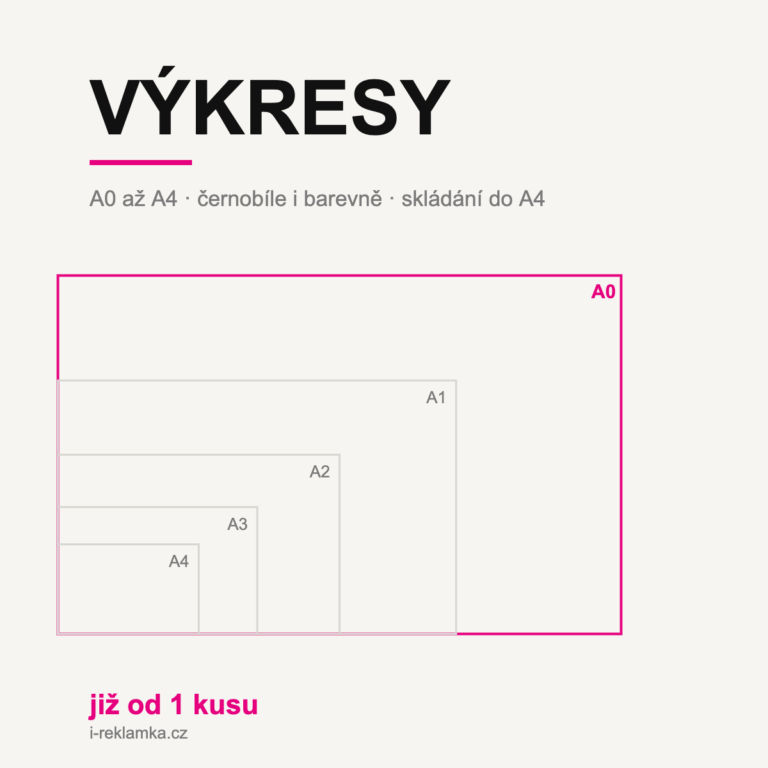 Tisk technických výkresů a projektové dokumentace A0 až A4