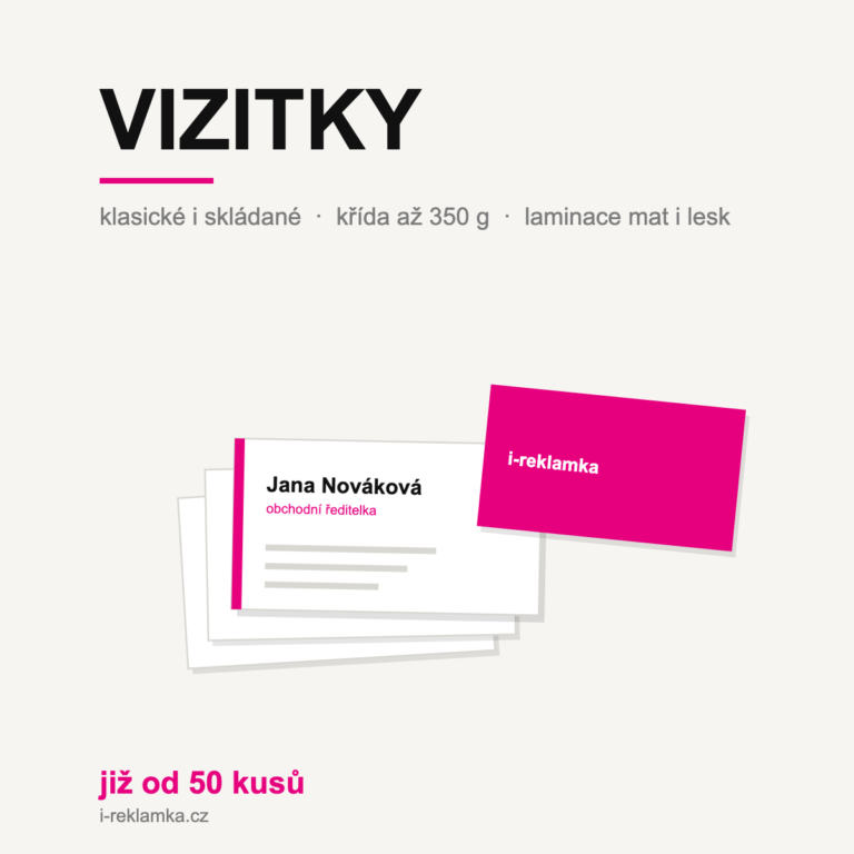 Business cards printed on Versant 3100 – classic and folded, from 50 pieces