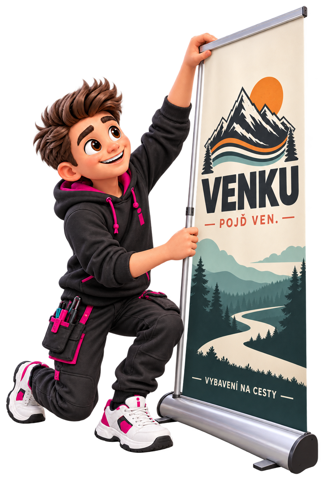 Prezentační systémy – maskot Reklamáček
