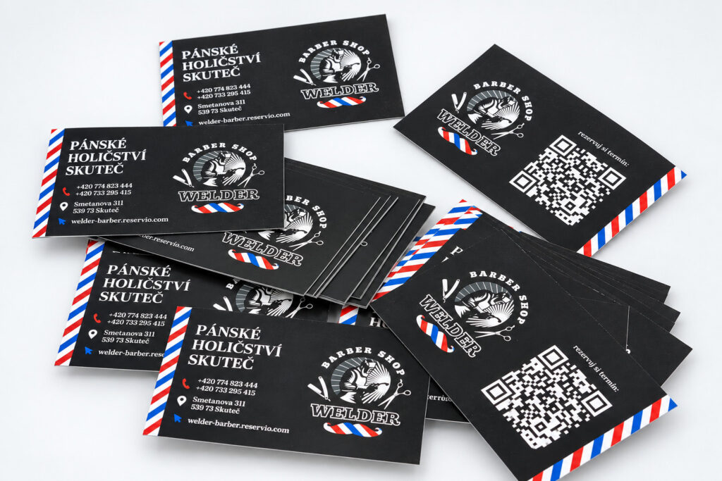 Tisk kartiček s QR kódem – detail
