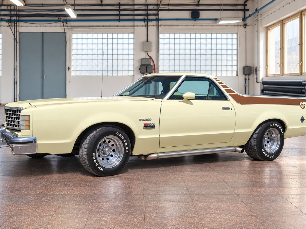 Chevrolet El Camino v celopolepu žlutou fólií