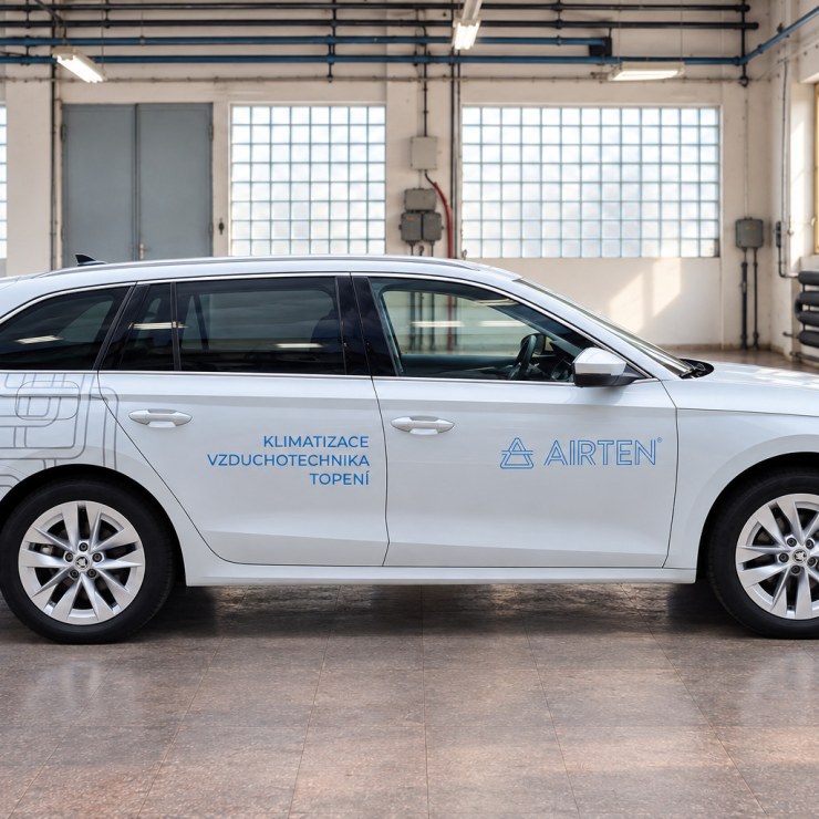 Škoda Octavia Combi AIRTEN s technickou kresbou