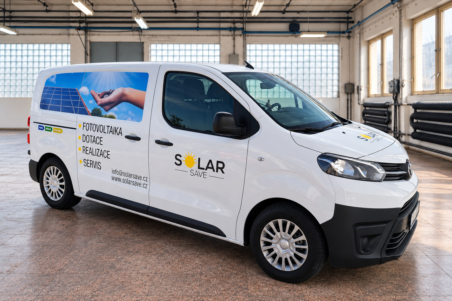 Polep Solar Save – detail
