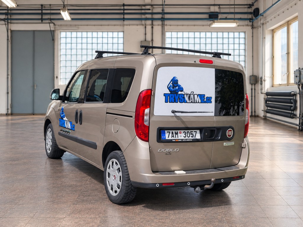 Instalace polepu TRYSKÁME.cz