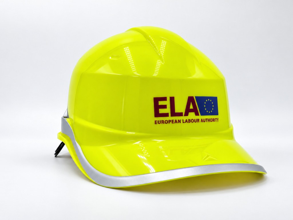 Potištěné přilby pro agenturu ELA