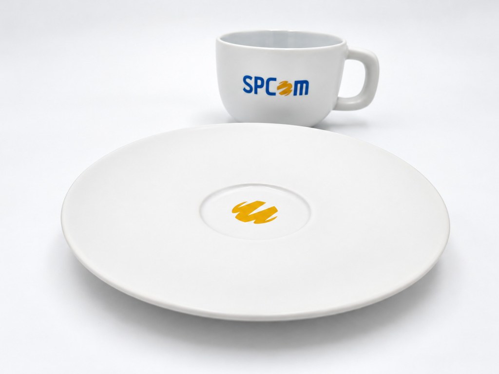 Hrnky s podšálkem SPCom – sada