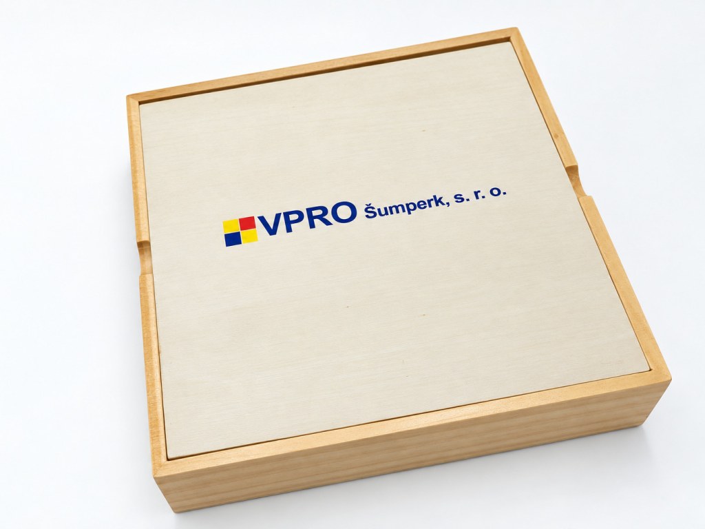 Dřevěná bedýnka s potiskem VPRO Šumperk