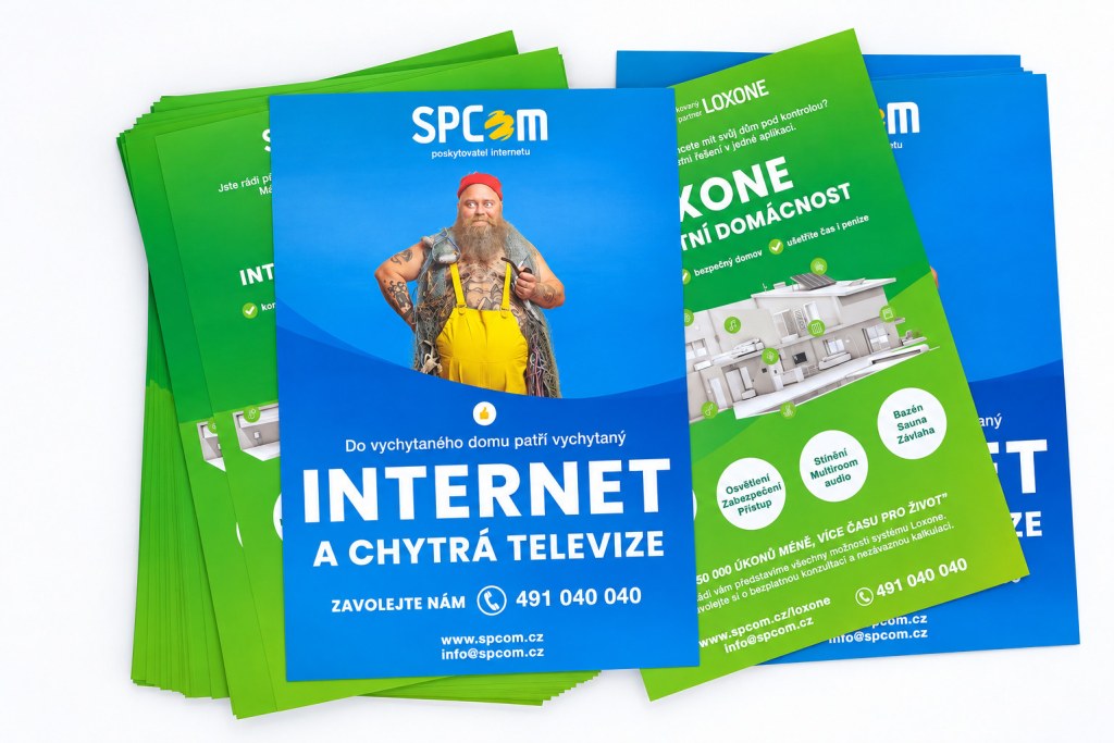 Letáky SPCom k internetu a chytré televizi