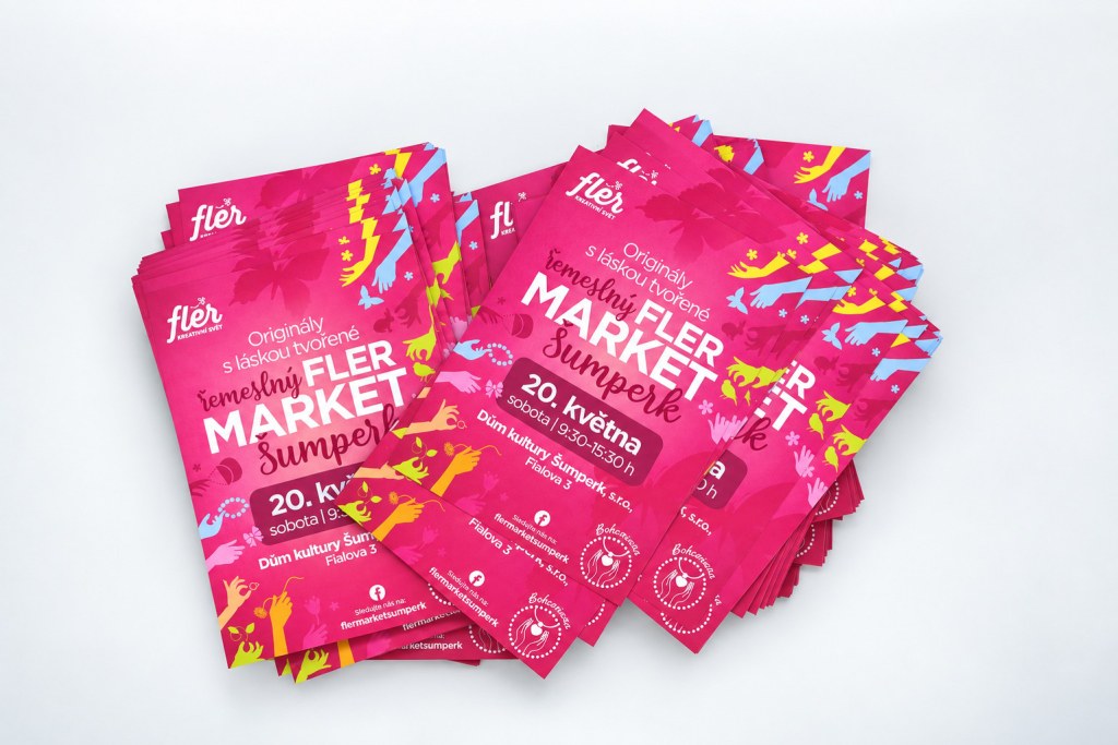 Letáky na designový market – sada