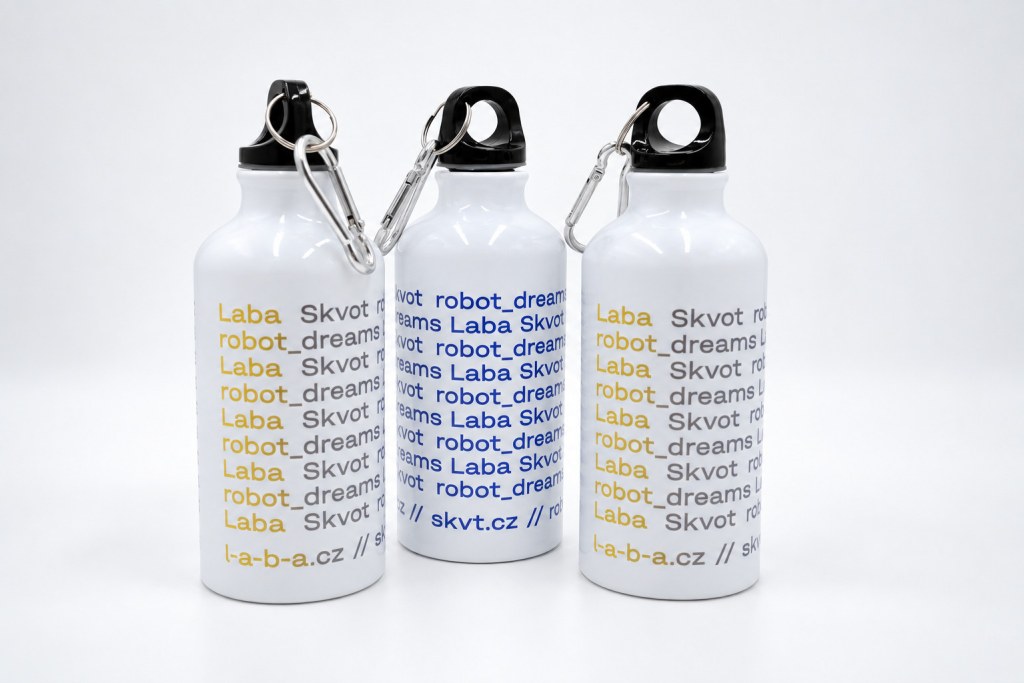 Hliníkové lahve s typografickým potiskem Laba