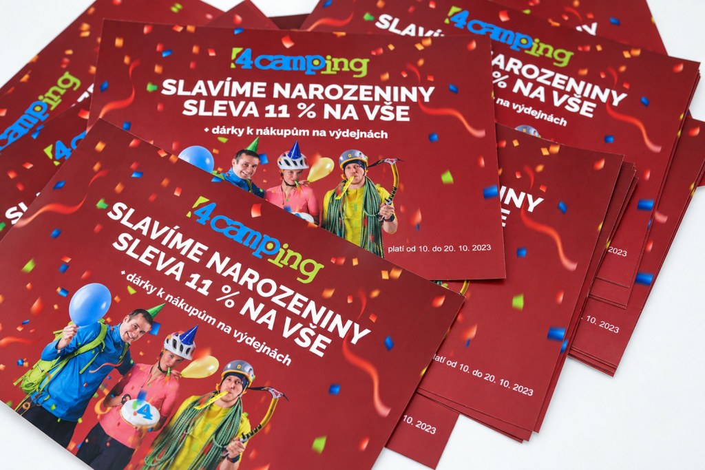 Leták Slavíme narozeniny – detail