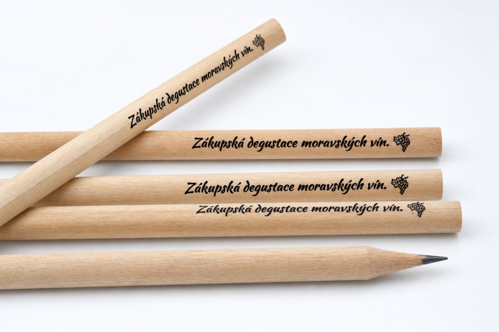 Tužky s nápisem Zákupská degustace moravských vín