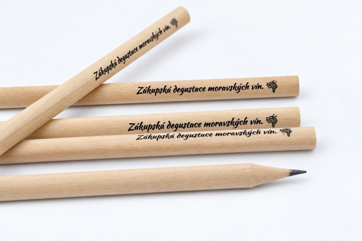 Tužky s nápisem Zákupská degustace moravských vín