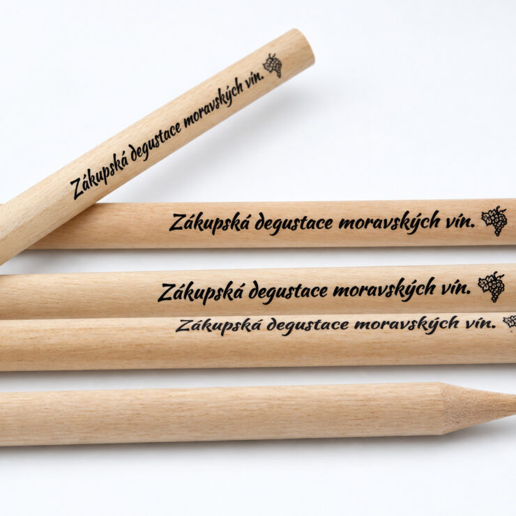 Tužky s nápisem Zákupská degustace moravských vín