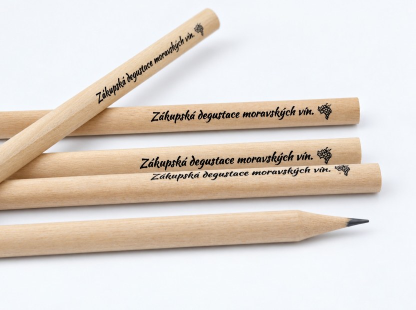 Tužky s nápisem Zákupská degustace moravských vín