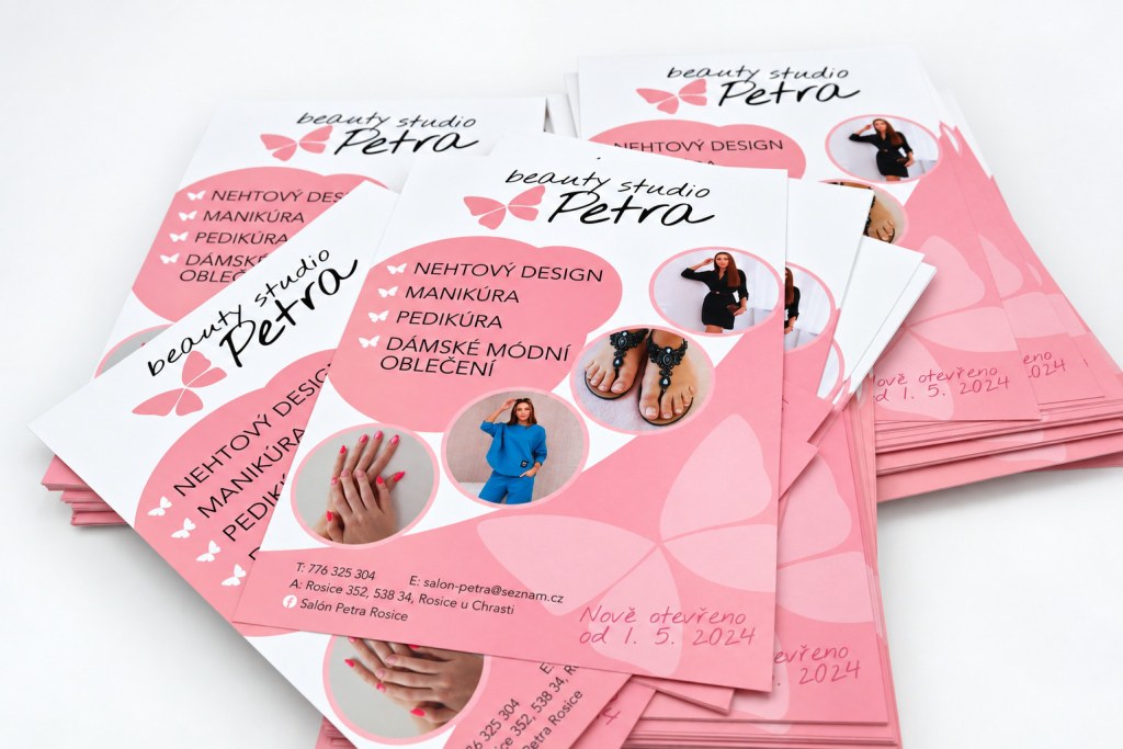 Letáčky nehtového studia – sada