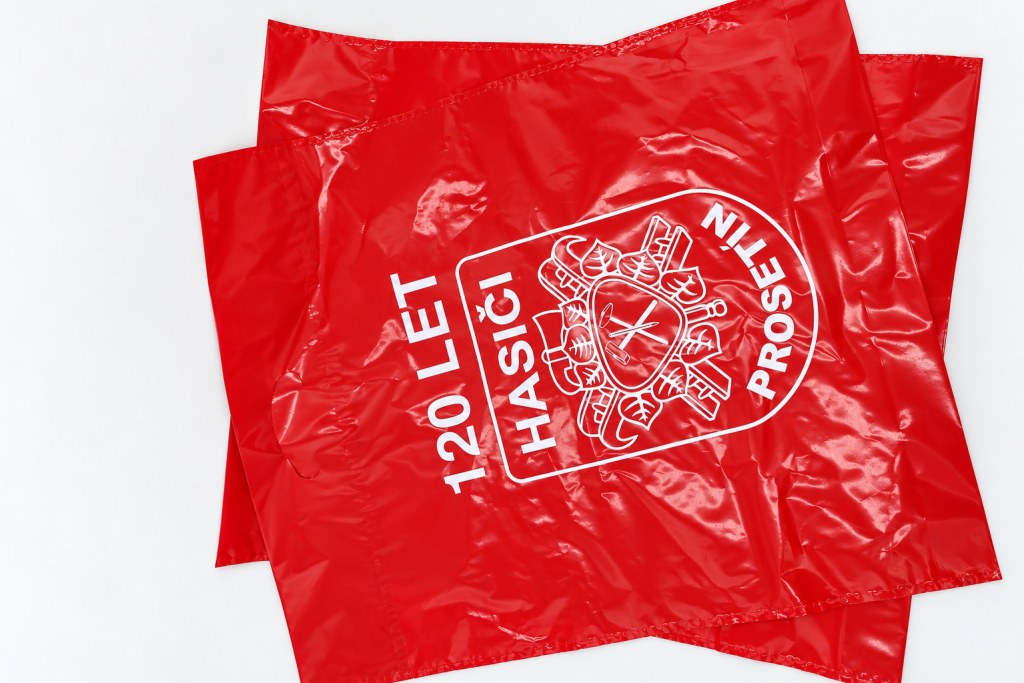 Potištěné tašky hasiči Prosetín – detail