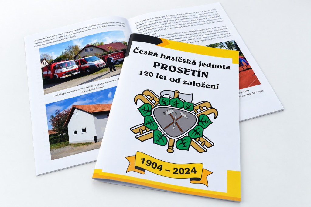 Výroční brožura 120 let hasičů Prosetín 1904–2024