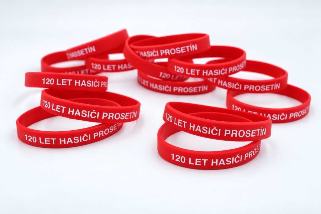 Silikonové náramky 120 let hasičů Prosetín