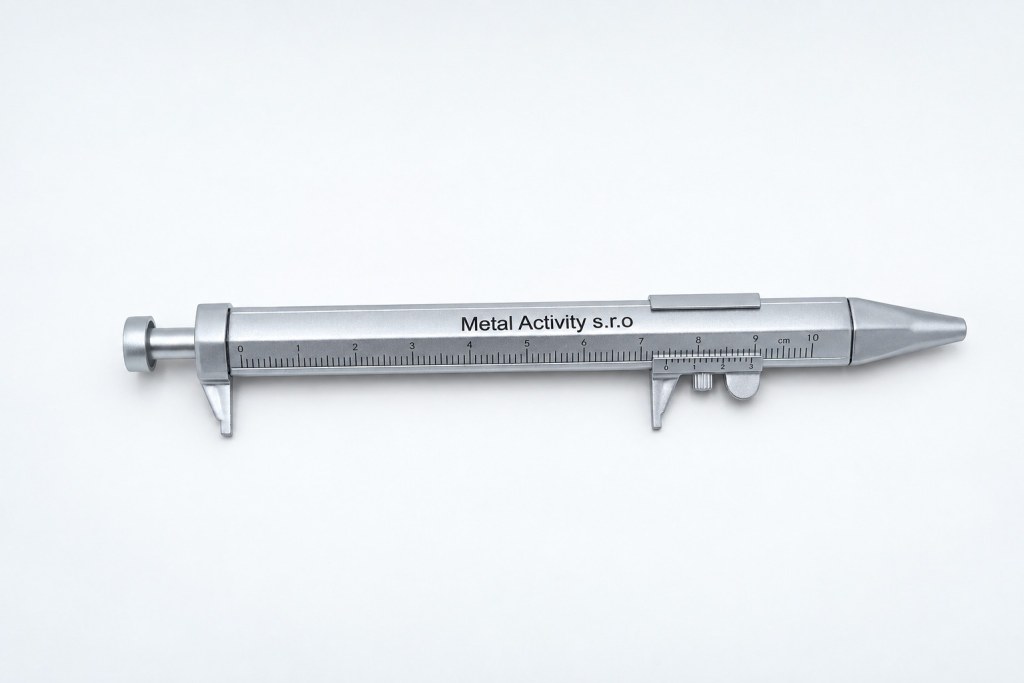 Kovové pero s posuvným měřítkem Metal Activity
