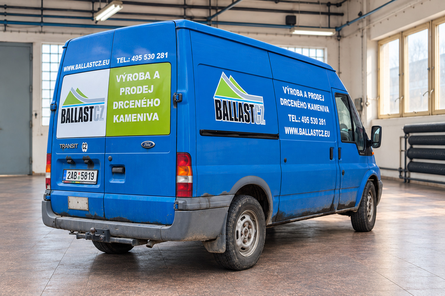 Transit BALLAST – přední pohled